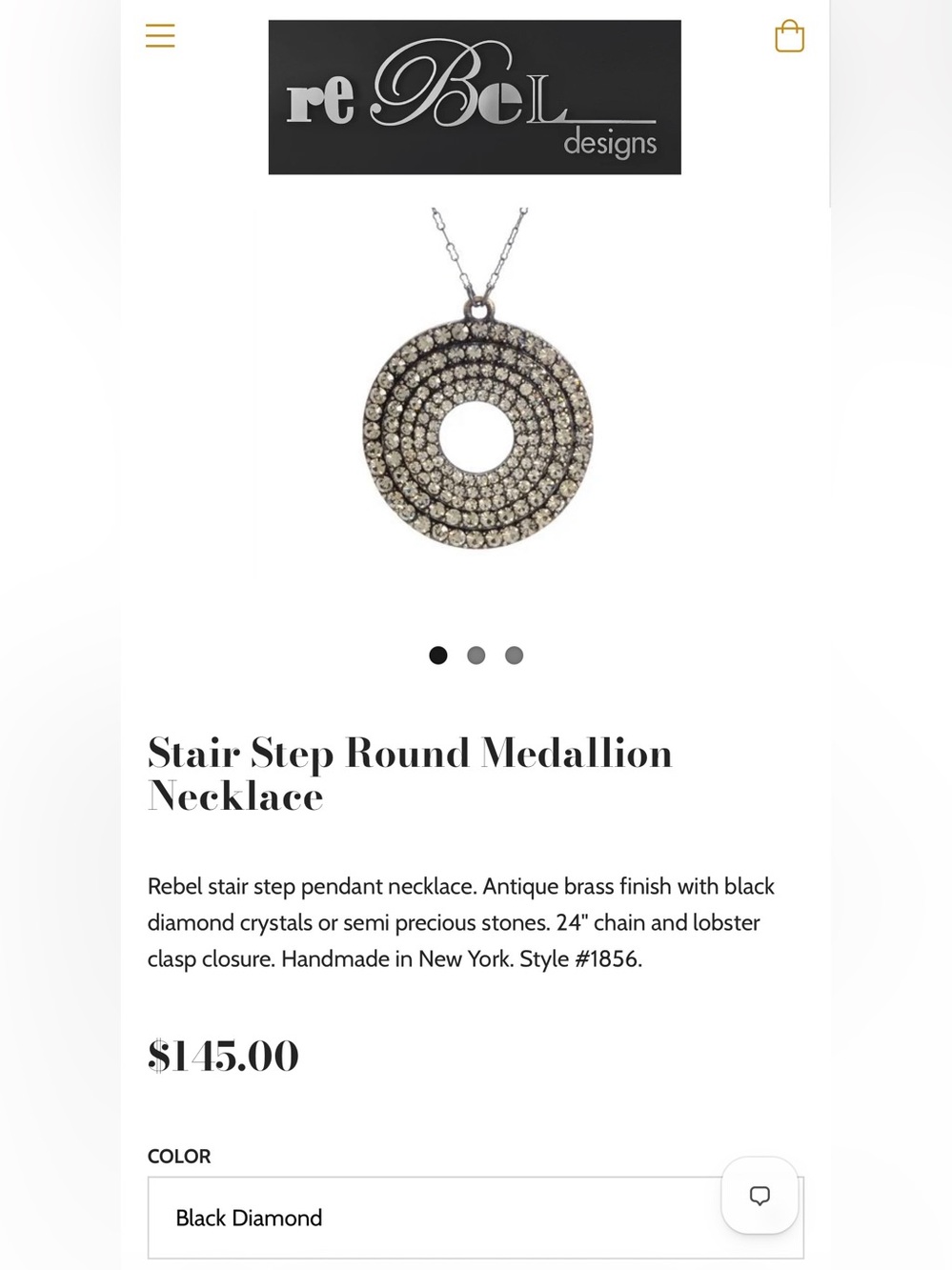 Rebel Designs Black Necklace